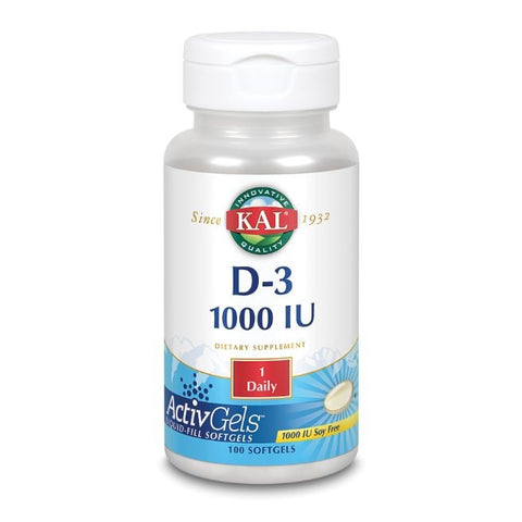 Comprar online D 3 1000 UI 100 Perlas Activgels de KAL. Imagen 1