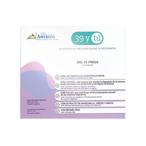 Comprar online DIG-15 DISCONFORT DIGESTIVO FRESA 15 sobres de 15 de 39 Y TU. Imagen 1