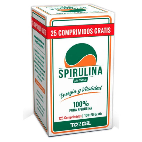 Comprar online ESPIRULINA 100 + 25 COMPRIMIDOS de TONGIL. Imagen 1