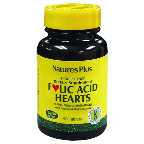 Comprar online FOLIC ACID HEARTS 90 Comp de NATURES PLUS. Imagen 1