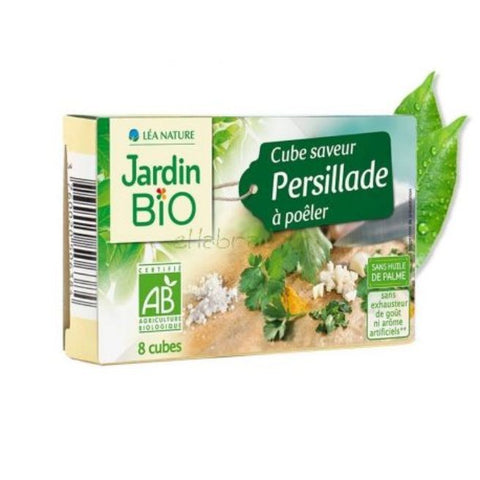 Comprar online CUBITOS DE AJO Y PEREJIL SIN ACEITE DE PALMA 8X10G de JARDIN BIO. Imagen 1