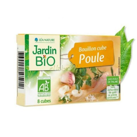 Comprar online CUBITOS DE POLLO SIN ACEITE DE PALMA 8X10G de JARDIN BIO. Imagen 1
