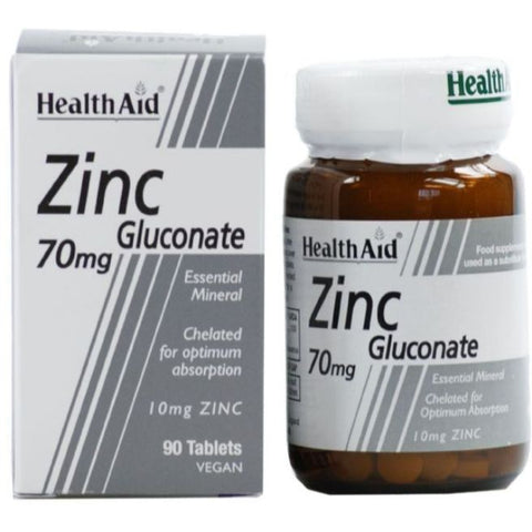 Comprar online GLUCONATO DE ZINC 90 Comp de HEALTH AID. Imagen 1
