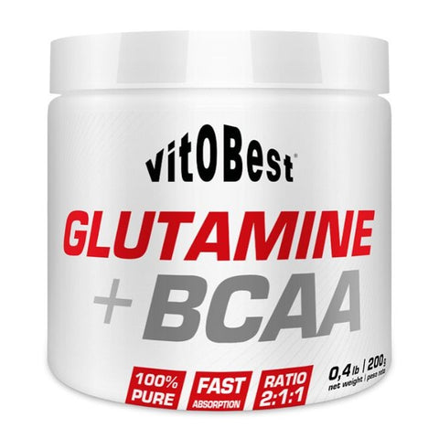 Comprar online GLUTAMINA + BCAA COMPLEX 200 gr SABOR COLA de VIT.O.BEST. Imagen 1