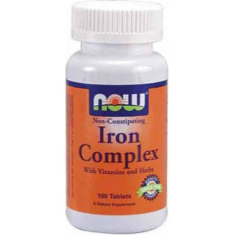 Comprar online IRON COMPLEX 100 Tabs de NOW. Imagen 1