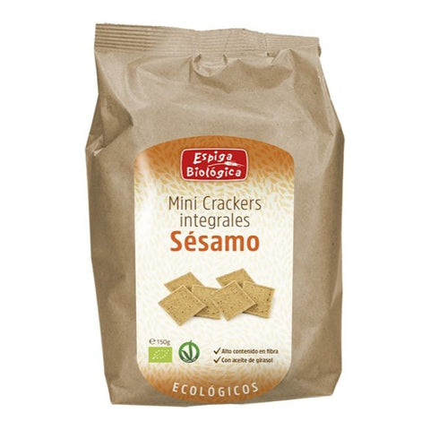 Comprar online E.BIO MINI CRACKERS INTEGRALES SESAMO de ESPIGA BIOLOGICA. Imagen 1
