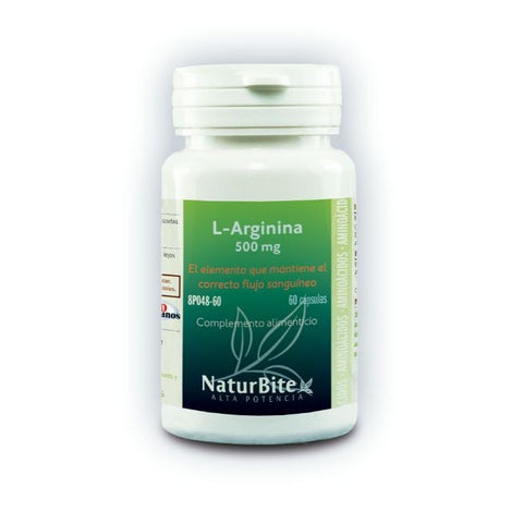 Comprar online L-ARGININA 500 mg 60 Caps de NATURBITE. Imagen 1