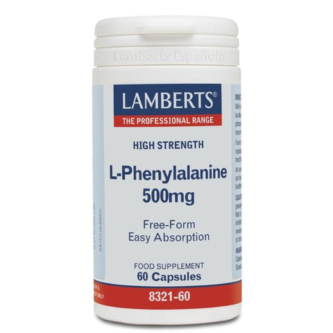 Comprar online L-FENILALANINA 500 mg 60 Caps de LAMBERTS. Imagen 1