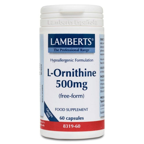 Comprar online L-ORNITINA 500 mg 60 Caps de LAMBERTS. Imagen 1
