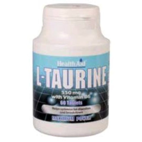 Comprar online L-TAURINA 550 mg 60 Comp de HEALTH AID. Imagen 1
