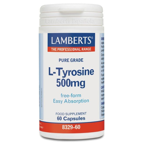 Comprar online L-TIROSINA 500 mg 60 Caps de LAMBERTS. Imagen 1