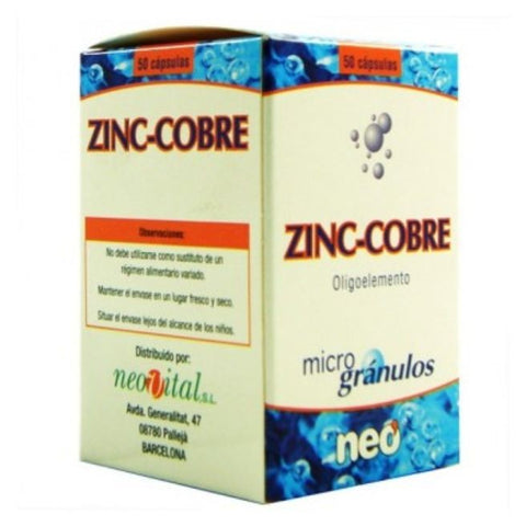 Comprar online MICROGRANULOS ZINC COBRE 50 Caps de NEO. Imagen 1