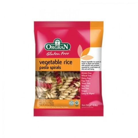 Comprar online ESPIRALES PASTA VERDURA ARROZ 250gr de ORGRAN. Imagen 1