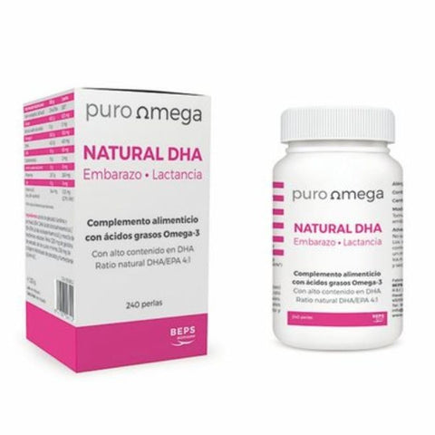 Comprar online NATURAL DHA EMBARAZO LACTANCIA 240 PERLAS de PURO OMEGA. Imagen 1