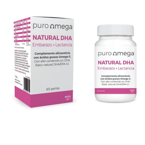 Comprar online NATURAL DHA EMBARAZO LACTANCIA 60 PERLAS de PURO OMEGA. Imagen 1