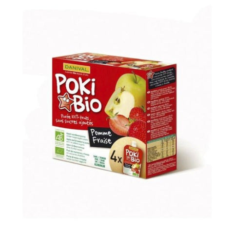 Comprar online ESTUCHE POKI BIO MANZANA FRESA 4X90G BIO de DANIVAL. Imagen 1