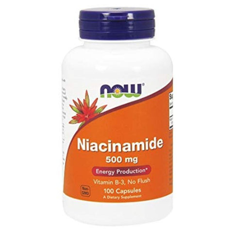 Comprar online NIACINAMIDA (B-3) 500 mg 100 Caps. de NOW. Imagen 1