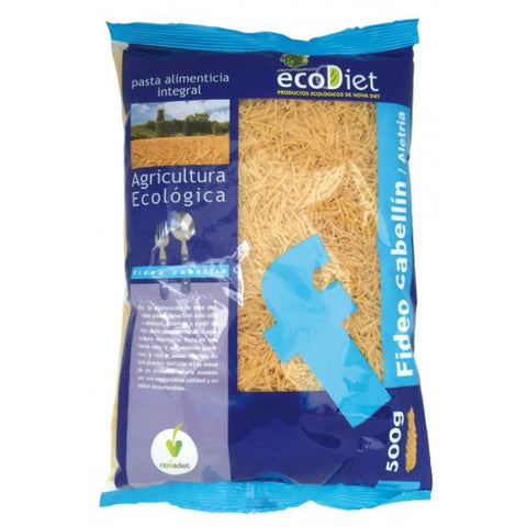 Comprar online FIDEOS CABELLIN INTEGRALES ECODIET 500 g de NOVADIET. Imagen 1