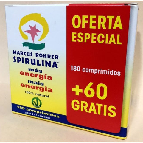 Comprar online PACK ESPIRULINA 180 Comp + 60 DE REGALO de MARCUS ROHRER. Imagen 1