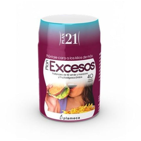 Comprar online PLAN 21 EXCESOS 40 Vcaps de PLAMECA. Imagen 1