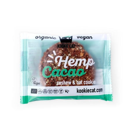Comprar online GALLETA DE AVENA CON CAÑAMO Y CACAO 50 GR de KOOKIECAT. Imagen 1