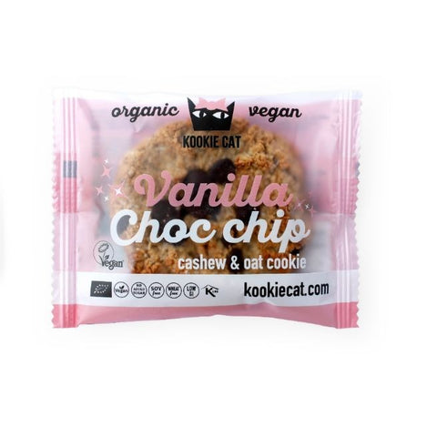 Comprar online GALLETA DE VAINILLA Y PEPITAS DE CHOCO 50 GR de KOOKIECAT. Imagen 1