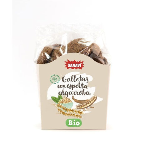 Comprar online GALLETA ESPELTA Y ALGARROBA 200 g de SANAVI. Imagen 1