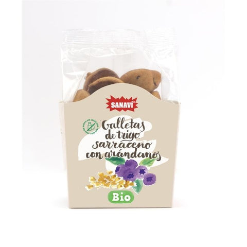 Comprar online GALLETA SARRACENO CON ARANDANOS 150 g de SANAVI. Imagen 1