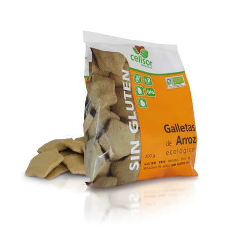 Comprar online GALLETAS DE ARROZ 200 gr. SIN GLUTEN de ALECOSOR SORIA NATURAL. Imagen 1