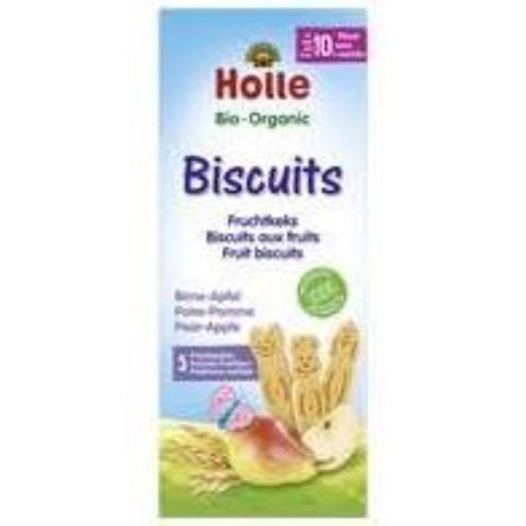 Comprar online GALLETAS DE FRUTA PERA-MANZANA +10 MESES 125g de HOLLE. Imagen 1