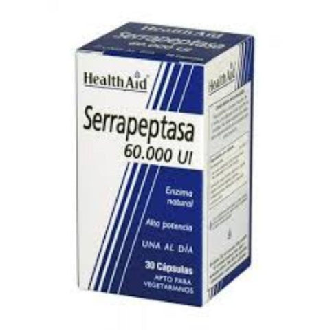 Comprar online SERRAPEPTASA 60000 UI 30 Caps de HEALTH AID. Imagen 1