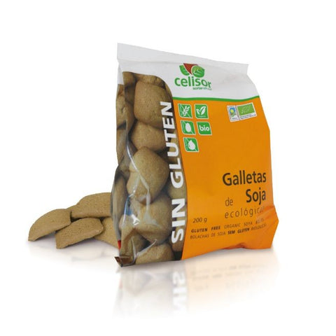 Comprar online GALLETAS DE SOJA 200 gr. SIN GLUTEN de ALECOSOR SORIA NATURAL. Imagen 1