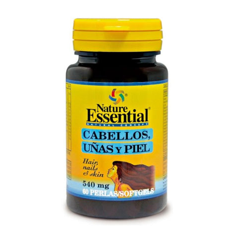 Comprar online CABELLOS UÑAS & PIEL 570 mg 60 Perlas de NATURE ESSENTIAL. Imagen 1