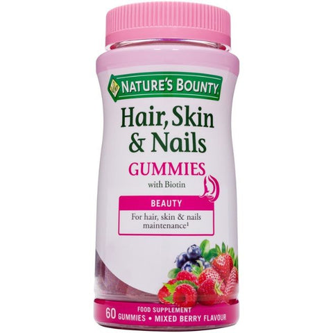 Comprar online GUMMIES PELO PIEL UÑAS CON BIOTINA 60 Ud de NATURE´S  BOUNTY. Imagen 1