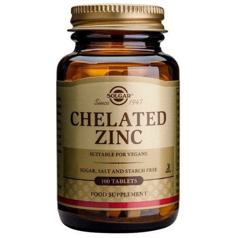 Comprar online ZINC QUELADO 100 Comp de SOLGAR. Imagen 1