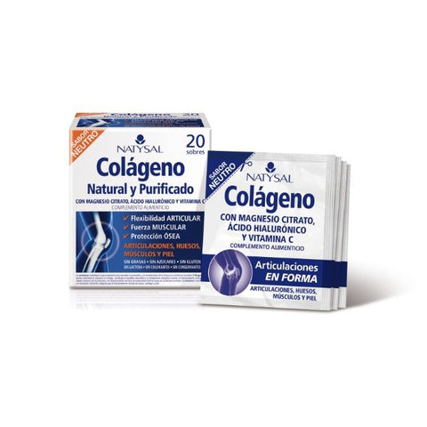 Comprar online COLAGENO NATURAL Y PURIFICADO 20 sobres de NATYSAL. Imagen 1