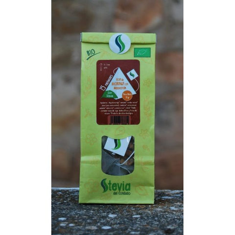 Comprar online HOJA DE MORINGA MELOCOTON CON STEVIA BIO de STEVIA DEL CONDADO. Imagen 1