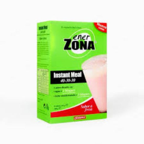 Comprar online INSTANT MEAL 40-30-30 FRESA 4 Sobres de ENERZONA. Imagen 1