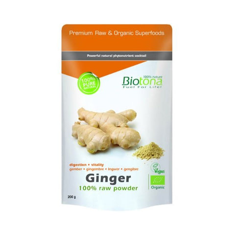 Comprar online JENGIBRE EN POLVO(GINGER RAW POWDER 200G) de BIOTONA. Imagen 1