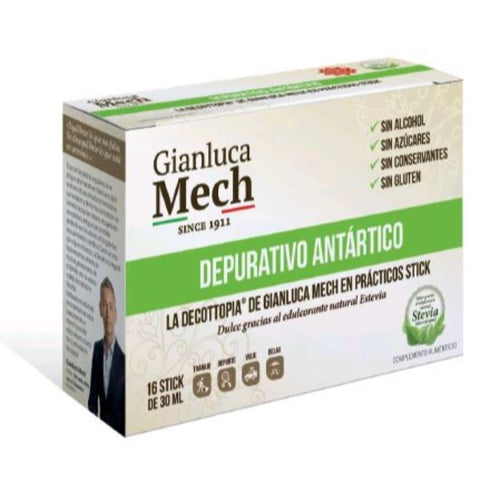 Comprar online DEPURATIVO ANTARTICO 16 STICK STEVIA de GIANLUCA MECH. Imagen 1