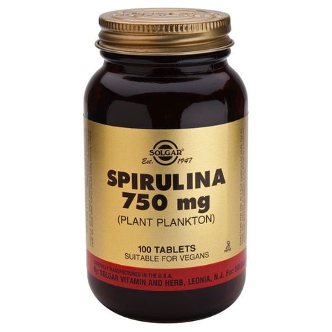 Comprar online ESPIRULINA 750 MG 100 COMPRIMIDOS de SOLGAR. Imagen 1