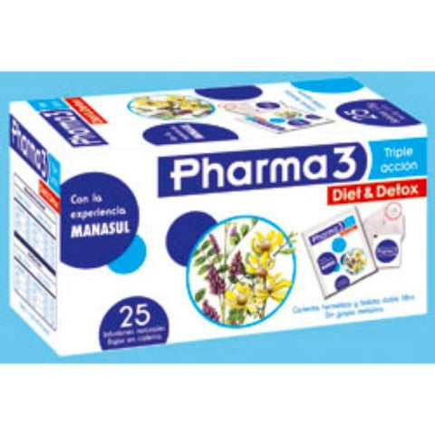 Comprar online PHARMA 3 DIET&DETOX 25 Bolsitas de BIODES. Imagen 1