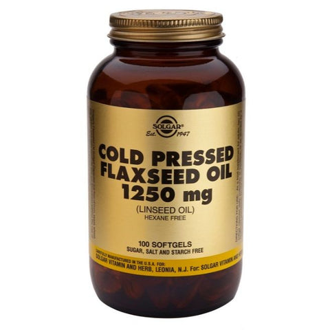 Comprar online LINAZA 1250 mg 100 Perlas de SOLGAR. Imagen 1