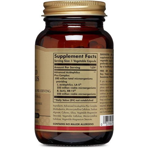 Comprar online ACIDOFILUS AVANZADO PLUS 60 Vcaps de SOLGAR. Imagen 4