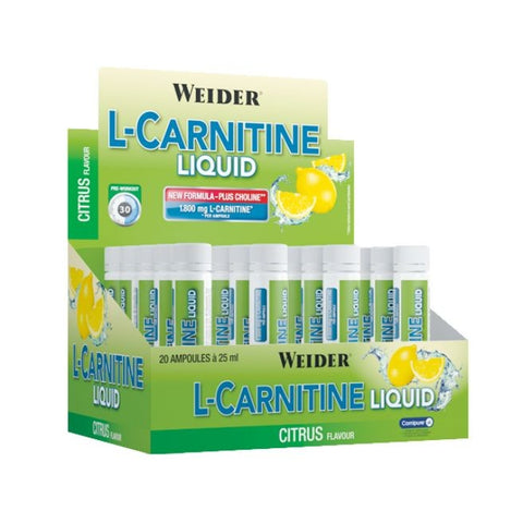 Comprar online L-CARNITINE AMPOLLAS LIMON 20 AMP de WEIDER. Imagen 1