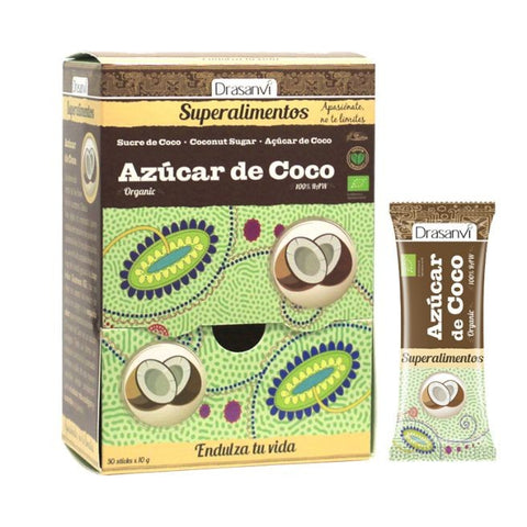 Comprar online STICK AZUCAR COCO BIO 30X10 gr SUPERALIMENTOS de DRASANVI. Imagen 1