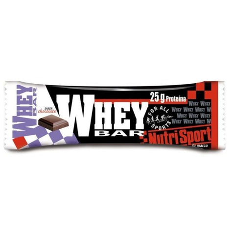 Comprar online CAJA 12 WHEY BARRITA CHOCO - NATA de NUTRISPORT. Imagen 1