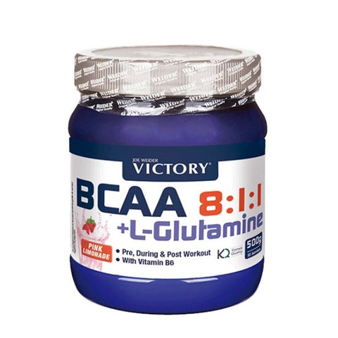 Comprar online BCAA 8:1:1 + GLUTAMINA PINK LEMONADE 500 G de VICTORY. Imagen 1