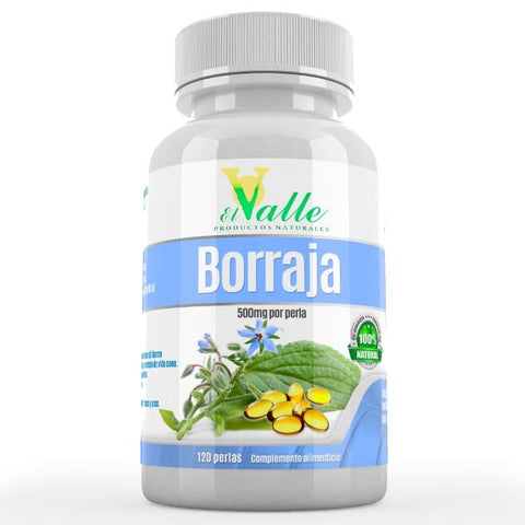 Comprar online ACEITE BORRAJA 120 Perl 500 mg de VALLE. Imagen 1