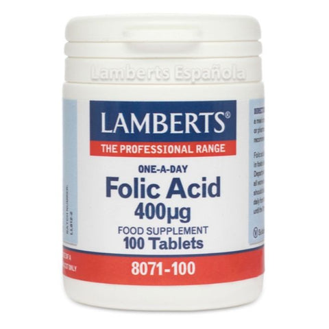 Comprar online ACIDO FOLICO 400/ug 100 Tabs de LAMBERTS. Imagen 1